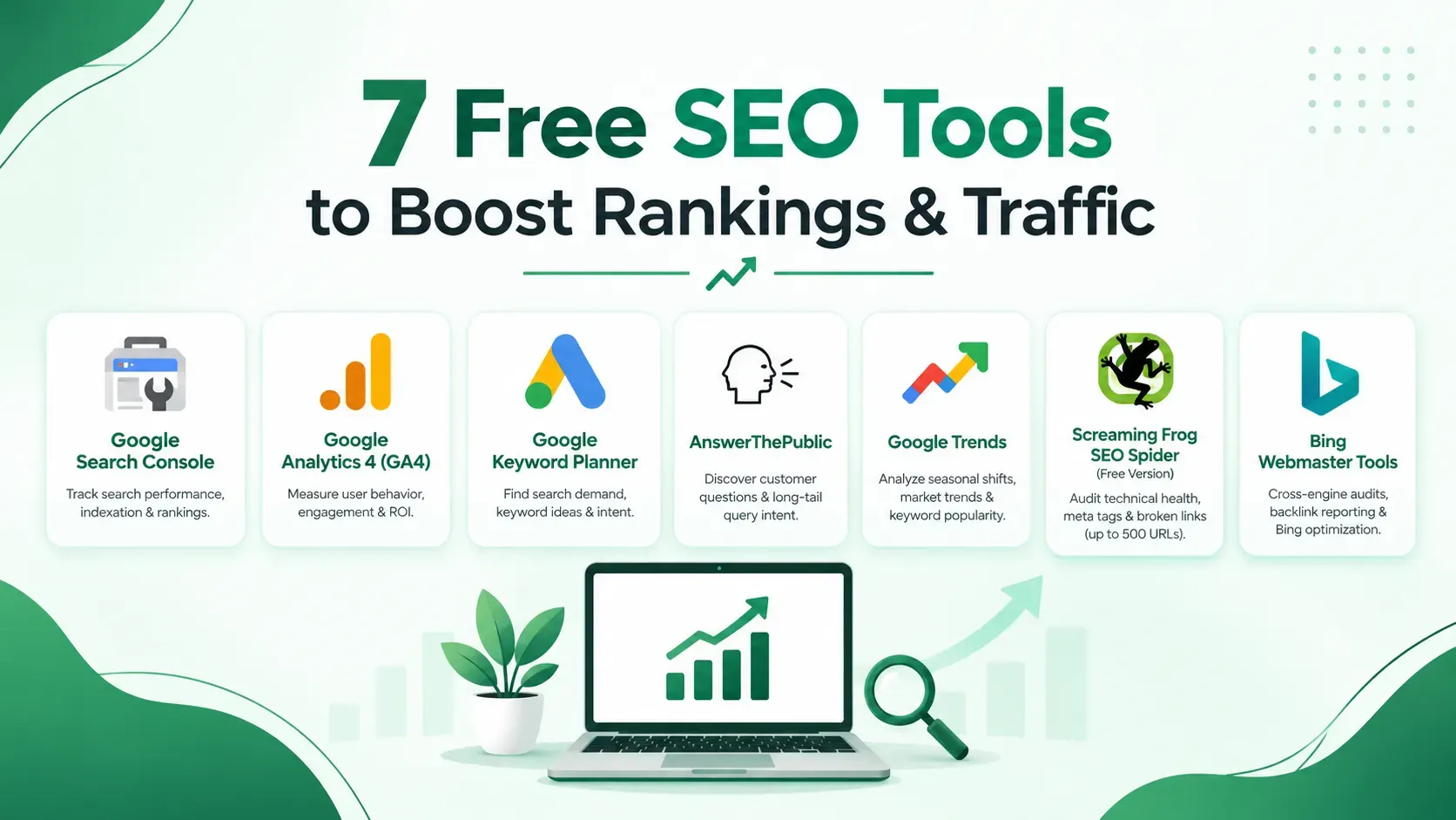 7 free SEO tools to boost rankings and traffic